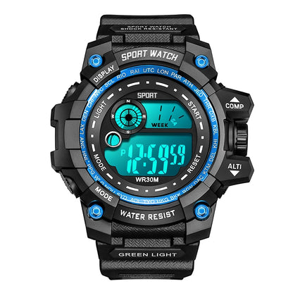 New Men LED Digital Watches Luminous Fashion Sport Waterproof Watches For Man Date Army Military Clock Relogio Masculino - Bl