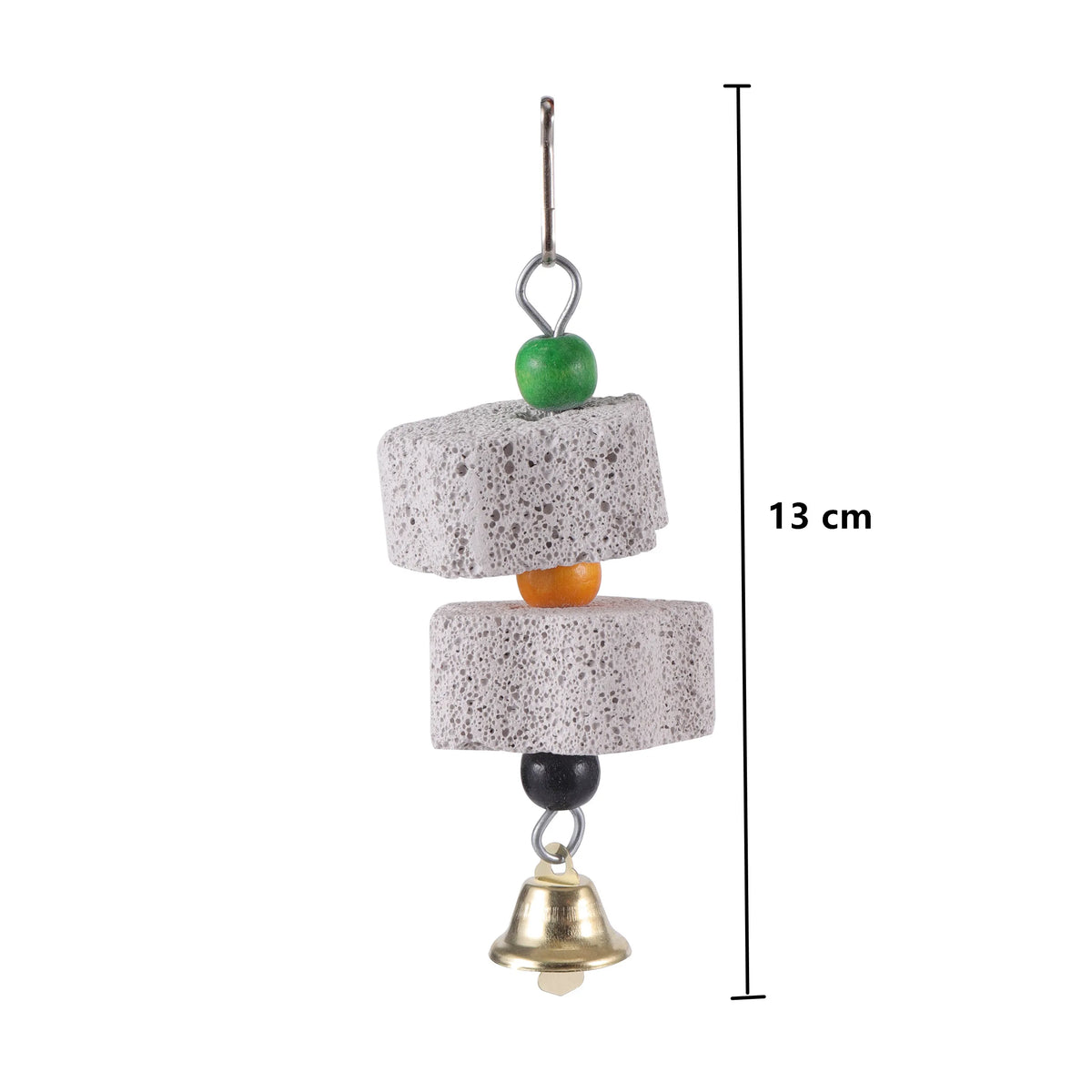 Stone Mineral for Ornament Parrot Pet Supplies Bird Cage Toy Grinding Stone Flower Shape Chew Bite Hang Style Parakeet Toy 1P