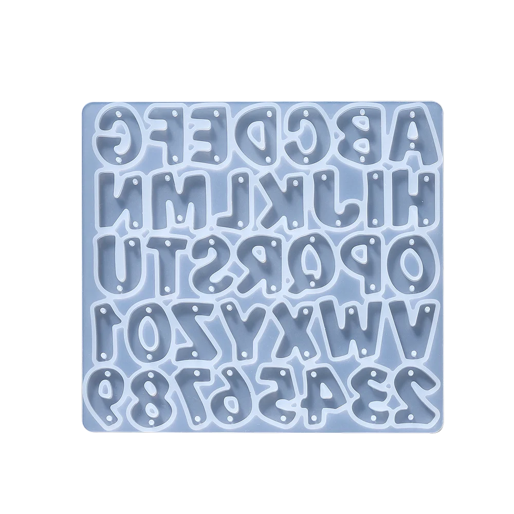 Alphabet Epoxy Resin Silicone Mold Letter Number Mould DIY Keychain Earring Pendant Epoxy Resin Jewelry Crafts Casting Mold -