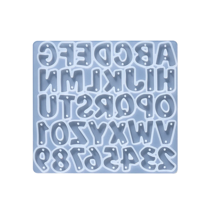 Alphabet Epoxy Resin Silicone Mold Letter Number Mould DIY Keychain Earring Pendant Epoxy Resin Jewelry Crafts Casting Mold -