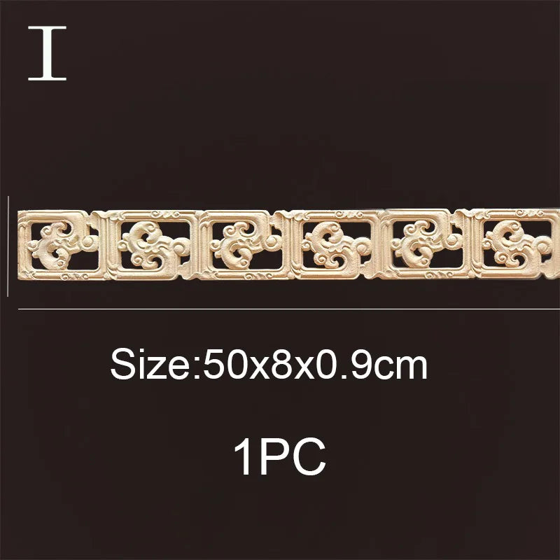 Decorative Wood Molding Wood Carved Corner Onlay Applique Frame Cabinet Home Decor Figurines Wall Art Furniture Accessories -