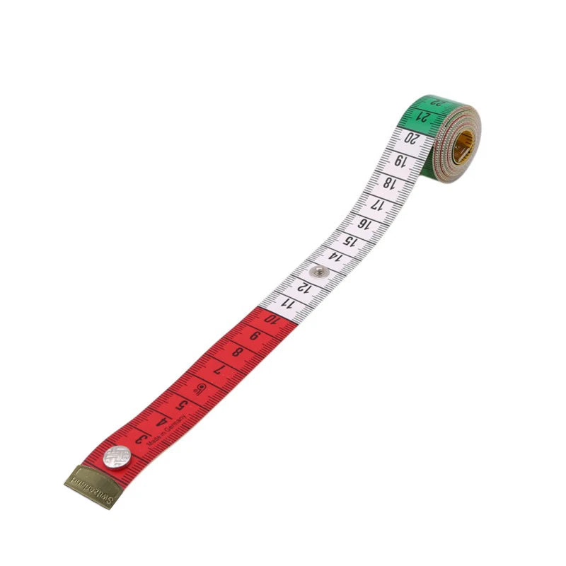 1Pc Quality Soft Tape with Snap Fasteners Soft Multicolor Measuring Tape Dual Sided Tape Measure Needlework Sewing Tool