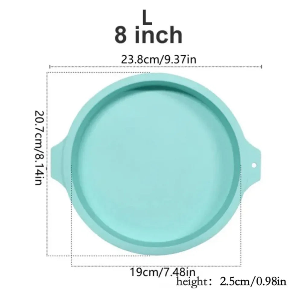 Round Silicone Layer Cake Mold Silicone Chocolate Mousse Cake Mould Layer Cake Round Mould DIY Dessert Cake Baking Tools - L
