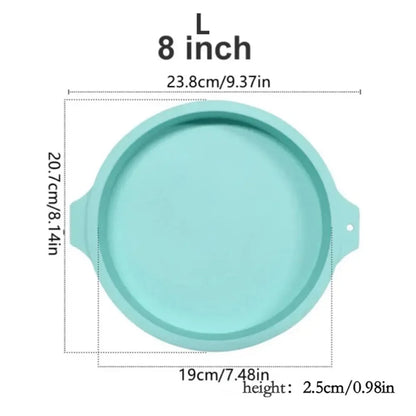 Round Silicone Layer Cake Mold Silicone Chocolate Mousse Cake Mould Layer Cake Round Mould DIY Dessert Cake Baking Tools - L