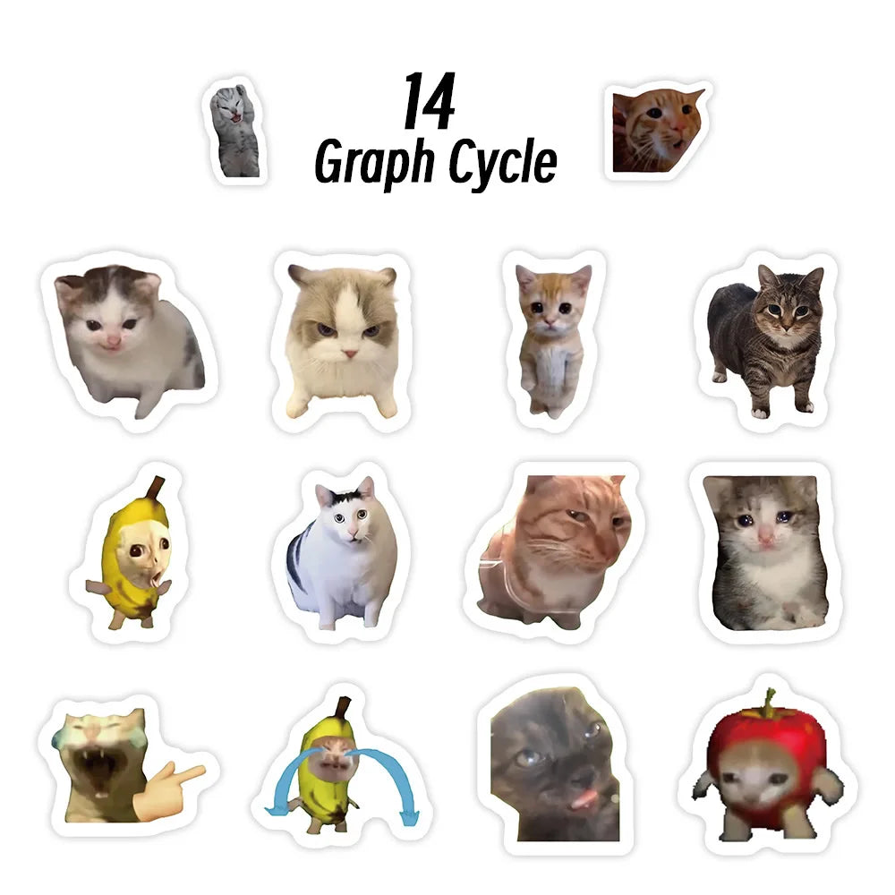 500pcs/roll Cartoon Meme Cat Stickers For School Reward Stickers Classroom Decoration Encouragement Sticker For Student Teach