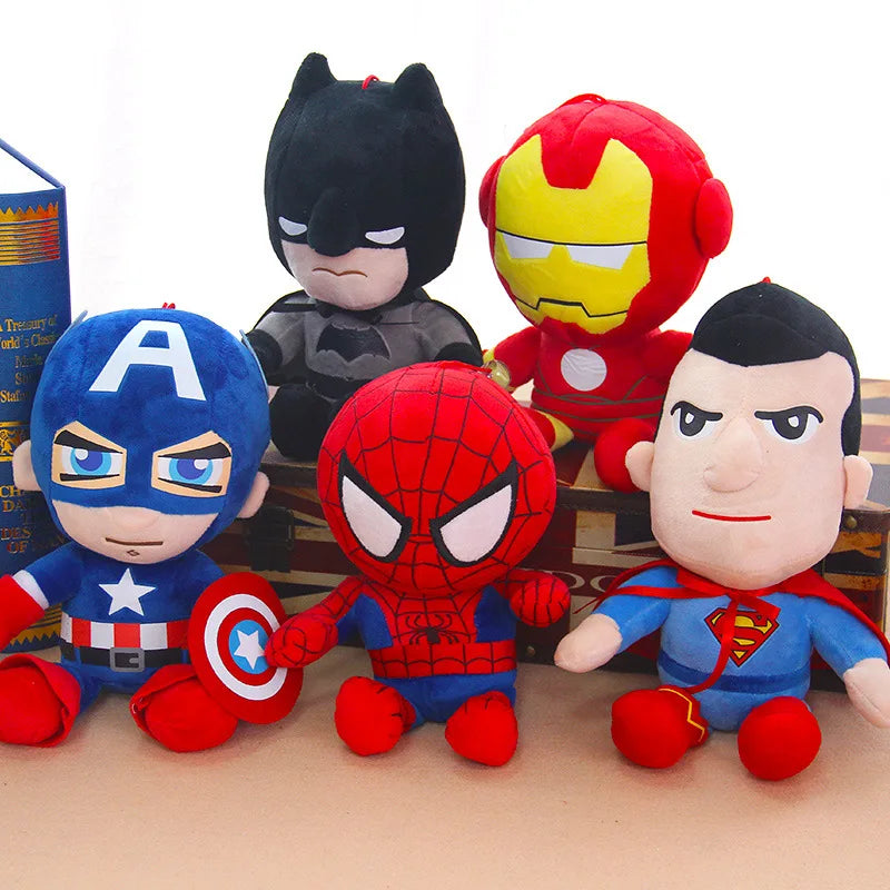 27cm Man Spidermaned Plush Toys Movie Dolls Marvel Avengers Soft Stuffed Hero Captain America Iron Christmas Gifts for Kids -