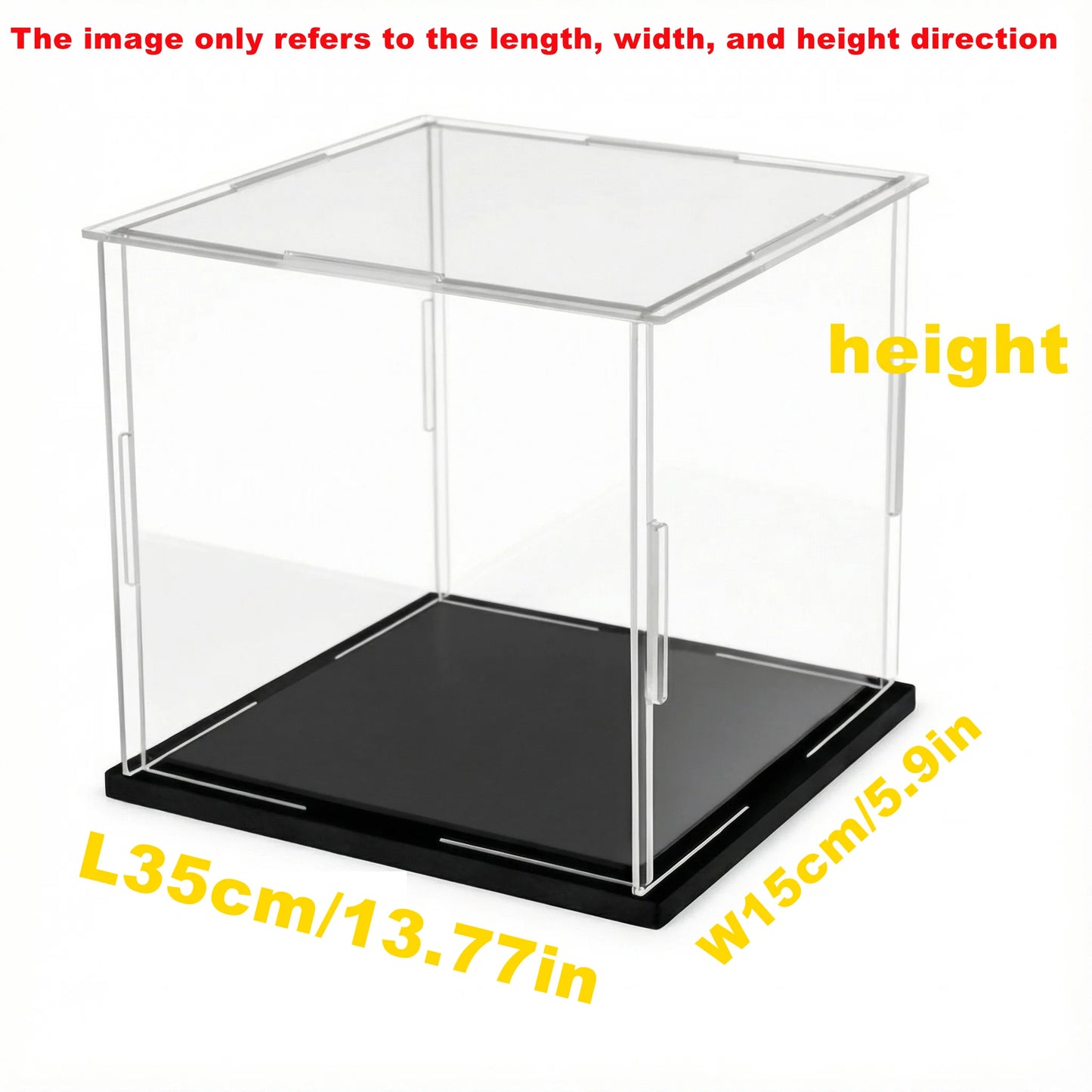 1pc Clear Self-Assembled Acrylic Display Box Dustproof Storage Display Cabinet, Suitable for Car Models/Toys/Collectibles