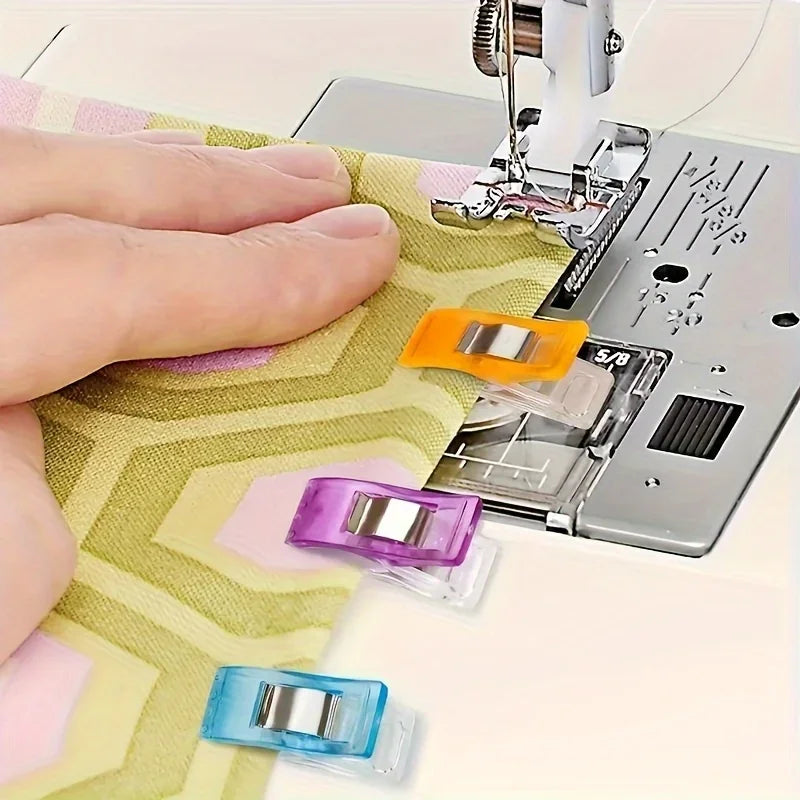 30/50/100 Colorful Plastic Edging Clip, Sewing Clip, Underwear, Tie, Universal Clothing,Auxiliary Tool for Handmade Crafts