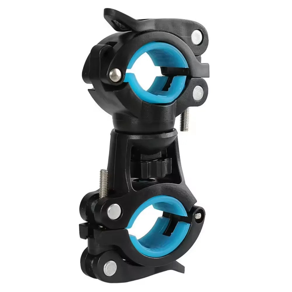 Bicycle Flashlight Holder, Lamp Holder, Night Riding Headlight Holder, Lamp Clip, Mountain Bike Riding Bike Accessories - Bla