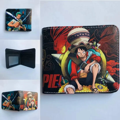 Anime One Piece Monkey D Luffy Roronoa Zoro Stylish and Simple Foldable Wallet Student Coin Purse Cute Things for Girls - 24