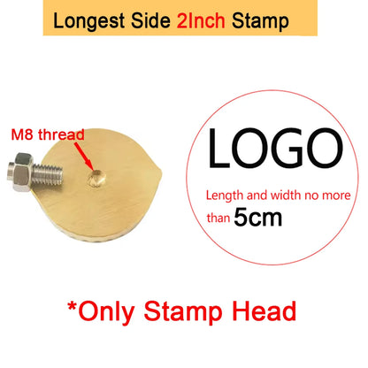 Customize Branding Iron Stamp Leather Stamp LOGO Personalized Heating Brass Embosser Seal Wood Cake Hamburger Craft Handmade 