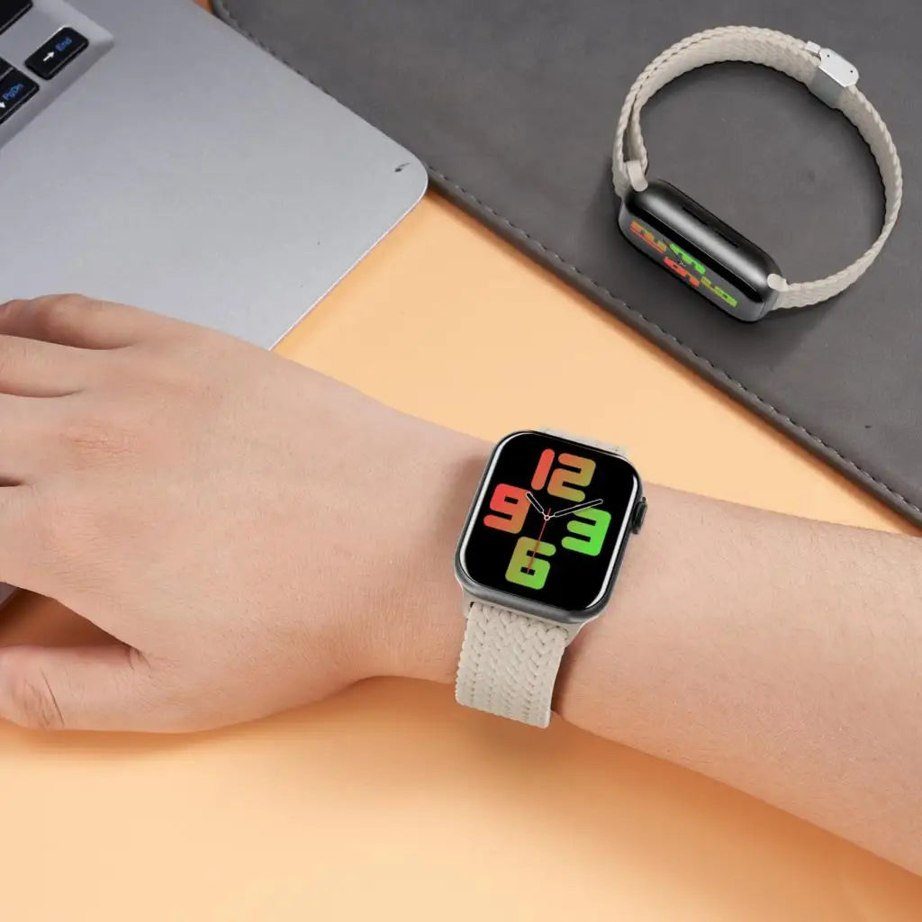 Band For Apple watch Series 10 11 46mm 42mm 9 7 8 5 SE 6 44mm 45mm 40mm 41mm Ultra 49mm bracelet correa Braided Solo Loop Str