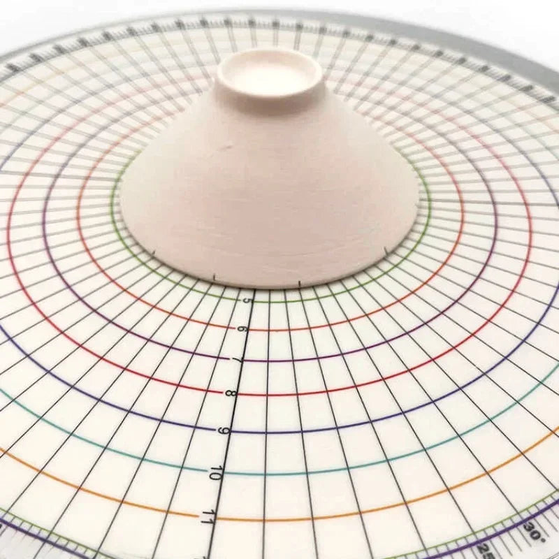 26cm Pottery Round Divider Circular Equal Parts Card Divider Ruler DIY Ceramic Underglaze Painted Auxiliary Pad Painting Tool