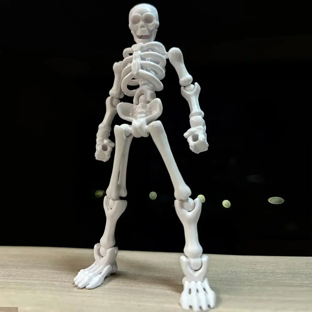 DIY Skeleton Figurines Plastic Posable Mini Skeletons with Movable Joints DIY Craft Halloween Party Haunted House Decor