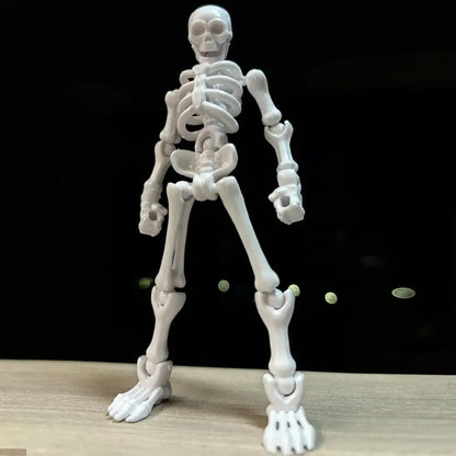 DIY Skeleton Figurines Plastic Posable Mini Skeletons with Movable Joints DIY Craft Halloween Party Haunted House Decor