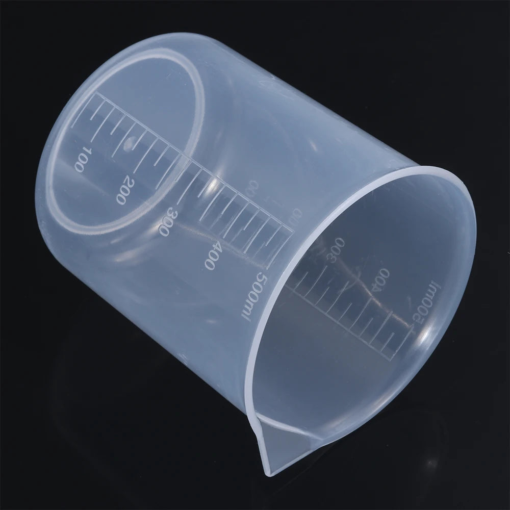 1/4Pcs 50/150/250/500ml Plastic Measuring Cup for Laboratory Beaker Graduated Mug Kitchen Baking Supplies Measurement Tool