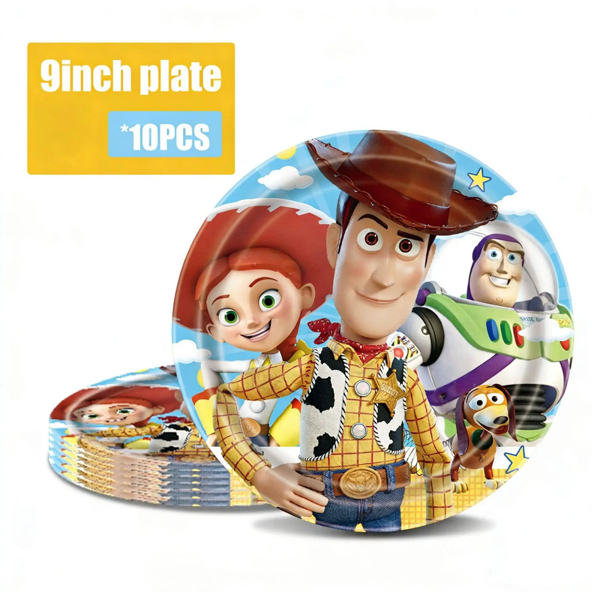 Toy Story Party Decoration Tableware Paper Plates Party Favors Gift Tablecloth BirthdayParty Supplies Toys Stamp Bracelet - 1