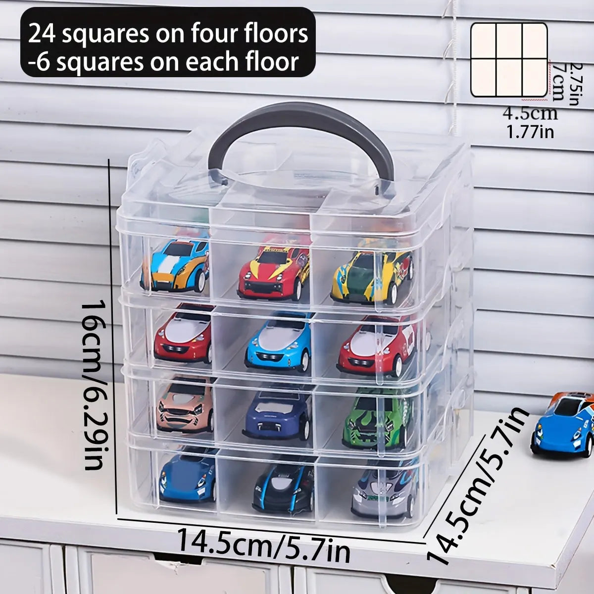 1pc Transparent and Minimalist Toy Storage Box, Dustproof and Moisture-Proof, Jewelry, Earrings, Portable Storage Box - 4 lay