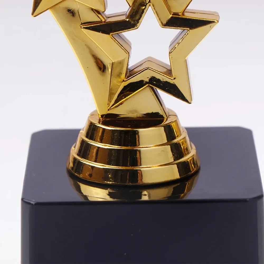 Plastic Golden Ball Awards Trophy Model Soccer Competition Winner Award Trophy Toy Craft Souvenirs Excellent Player Award Sma