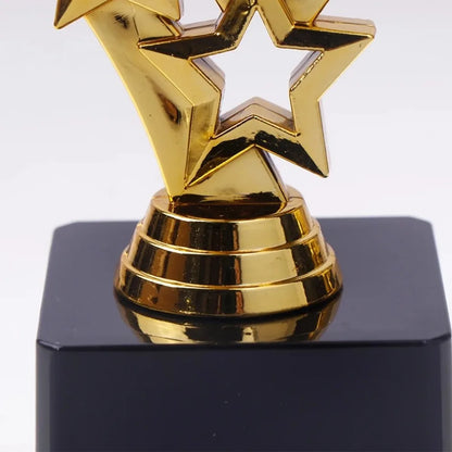 Plastic Golden Ball Awards Trophy Model Soccer Competition Winner Award Trophy Toy Craft Souvenirs Excellent Player Award Sma