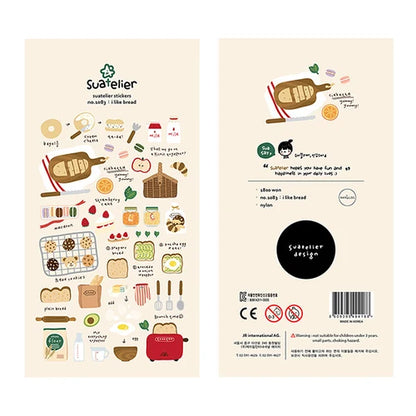 Suatelier Foods Stickers Aesthetic Scrapbooking Cute Junk Journal Ephemera Korean Deco Sticker Planner Diary DIY Craft Suppli