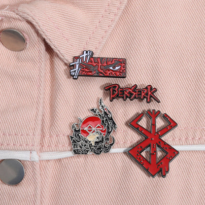 Berserk Beherit Anime Game Red Cartoon Brooch Lapel Pin Backpack Hat Clothing Accessories Badge Jewelry Gift For Friends