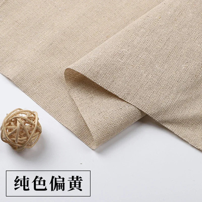 150x50cm/150x500cm Cotton Linen Fabric Greige For Embroidery Practice Fabric Decoration Cloth Handmade DIY Sewing TJ20577