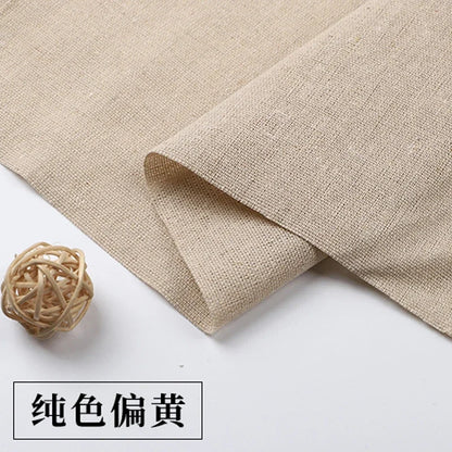 150x50cm/150x500cm Cotton Linen Fabric Greige For Embroidery Practice Fabric Decoration Cloth Handmade DIY Sewing TJ20577
