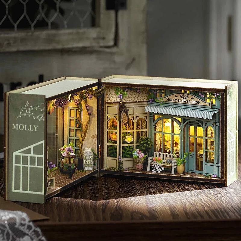 DIY Miniature Doll House 3D Puzzle Small House Assembly Building Model Kit Toys Home With Furniture Lighting Wooden Crafts Gi
