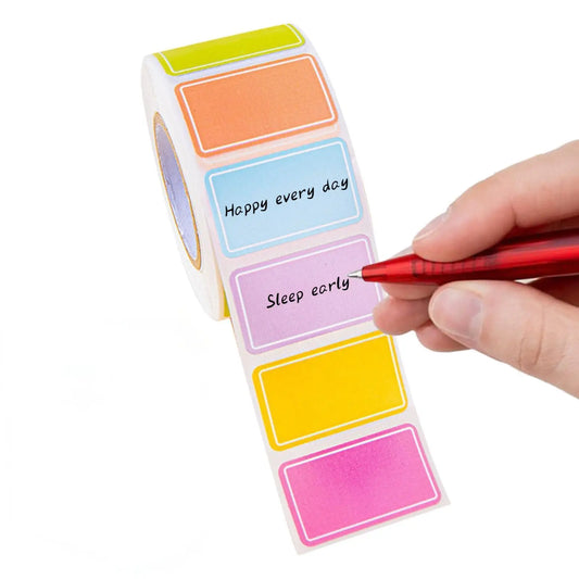 500 Waterproof Colored Labels Stickers Color-Coding Removable Labels Solid Colors Tags for Inventory Address File Classificat