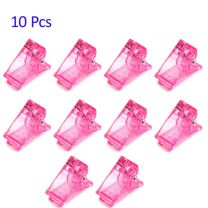 Acrylic Nail Clip Transparent Gel Quick Building Nail Tips Clips Fingernail Extension UV Clamps Manicuring Art Builder Tools 