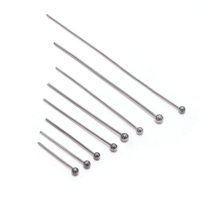 100Pcs/Lot Stainless Steel Headpin Diy Jewelry Accessories Earrings Beading Eye Pins Flat Head Pins For Jewelry Making Suppli