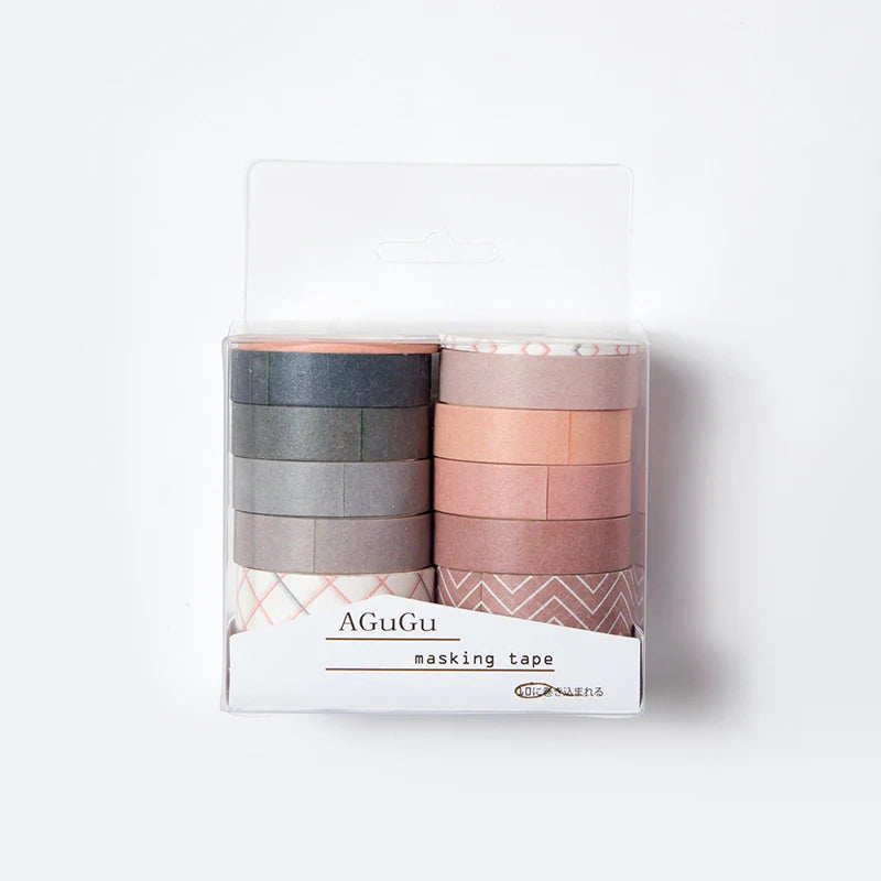 10 Rolls Kawaii Washi tapes set School supplies Cute stickers Masking tape Aesthetic stationery Scrapbooking journal decorati