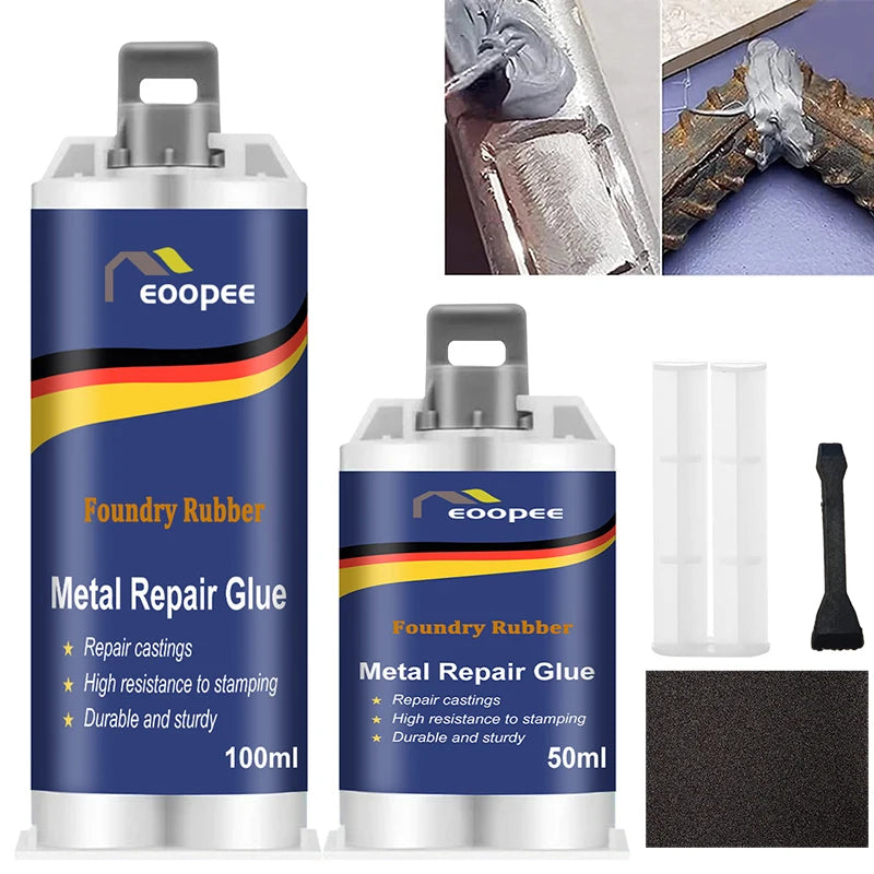 Upgraded High Strength Metal Repair Glue Heat Resistance Cold Weld Plastic Repair Casting Adhesive AB Glue Sealant