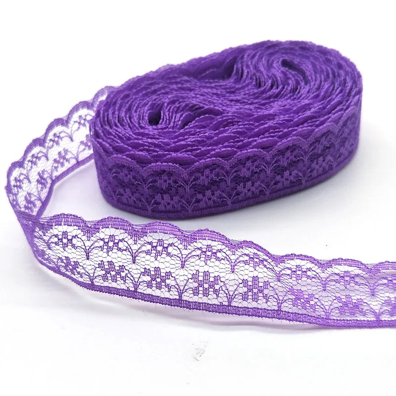 10 Yards High Quality Beautiful White Lace Ribbon Tape 22MM Lace Trim DIY Embroidered For Sewing Decoration African Lace Fabr