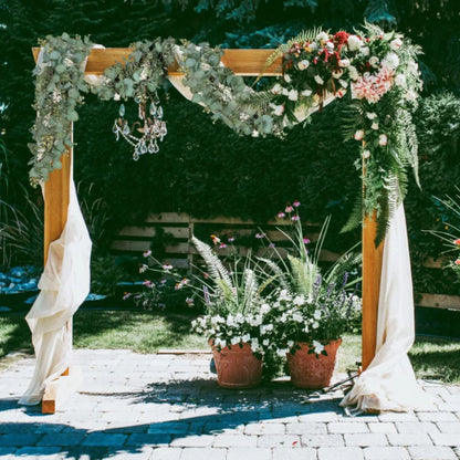180cm Artificial Eucalyptus Garland with White Flowers for Home Festival Wall Hanging Garden Wedding Backdrop Arch Party Deco