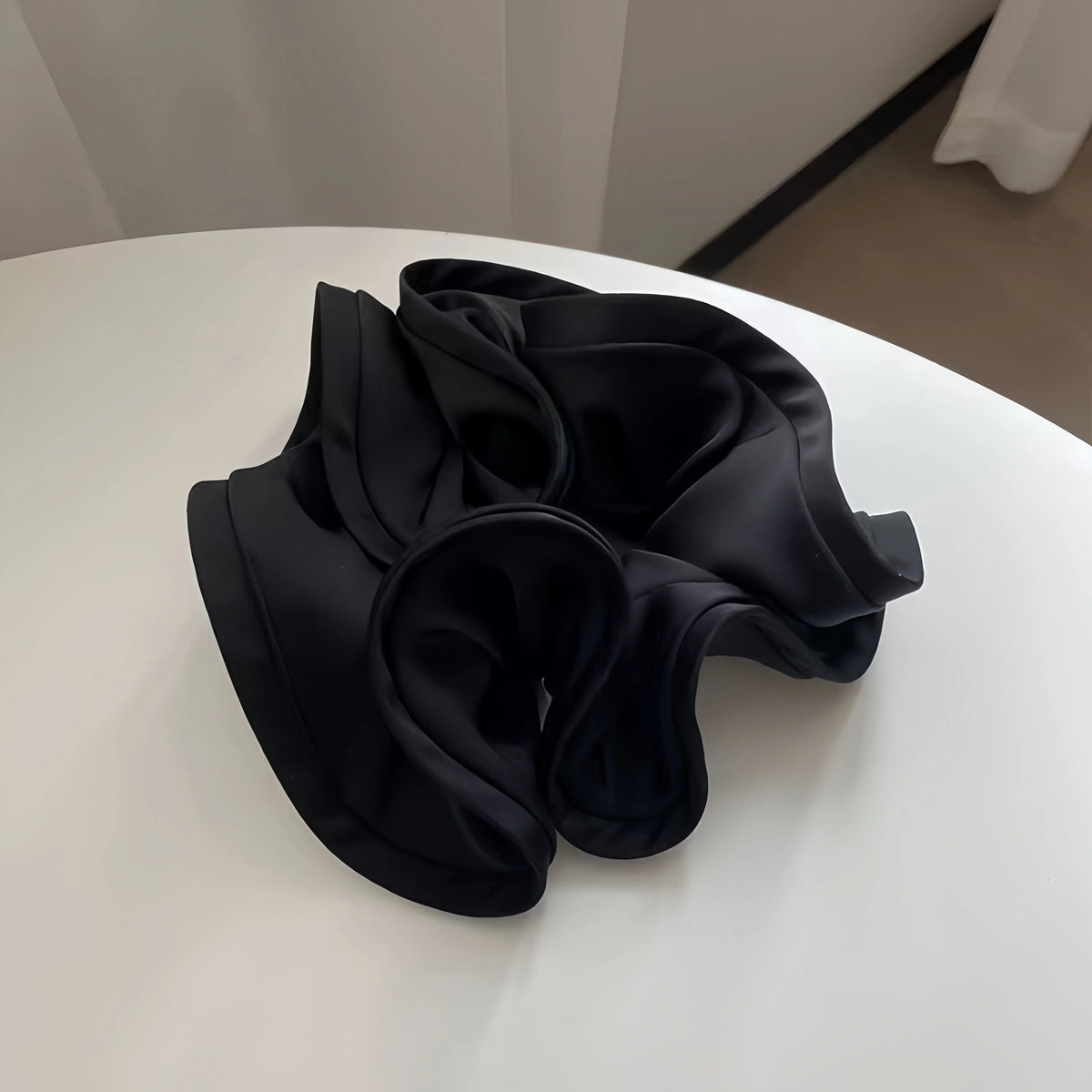 Korean Big Hair Tie Ribbon Scrunchies Satin Elastic Hair Band Bow Women Simple Temperament New Style Ponytail Hair Accessorie