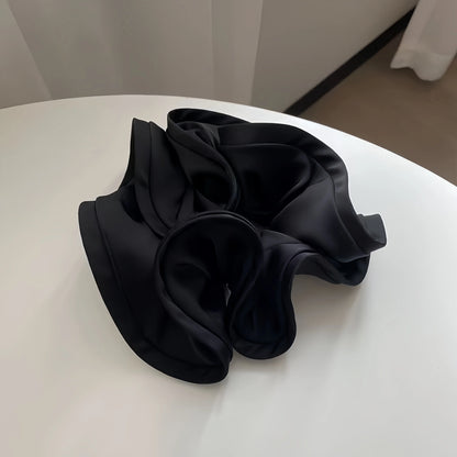 Korean Big Hair Tie Ribbon Scrunchies Satin Elastic Hair Band Bow Women Simple Temperament New Style Ponytail Hair Accessorie