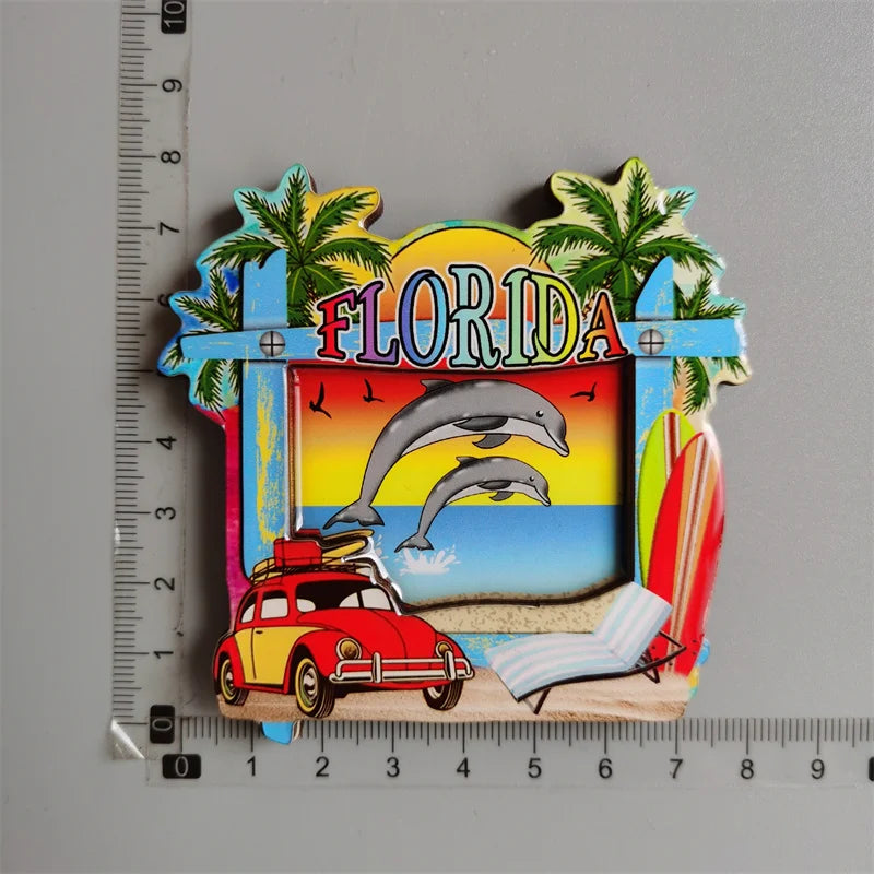Tourist Souvenirs Fridge Magnets USA,refrigerator Decorations for Miami New York Hawaii Collection of Fridge Ornaments Sticke