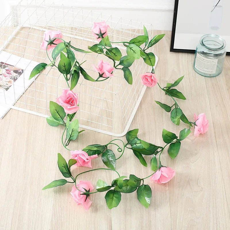 7ft 2m Flower String Artificial Wisteria Vine Garland Plants Foliage Outdoor Home Trailing Flower Fake Flower Hanging Wall De