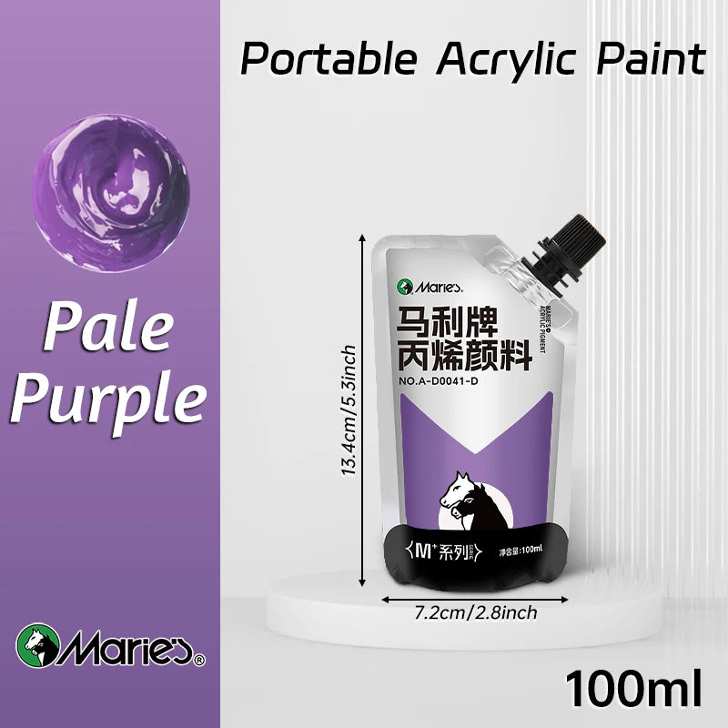 100ml Marie's Acrylic Paint,Assorted Colors,Waterproof,Pigments for DIY Craft,Rock,Wood,Professional Pigments for Adults,Arti