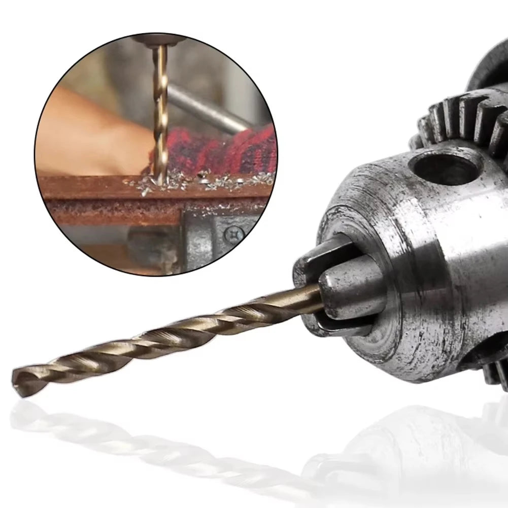 10pcs/set HSS M35 Cobalt Drill Bits 1-3mm for Metal/Stainless Steel - High-Speed Steel Cobalt Coated Drill Bits with Enhanced