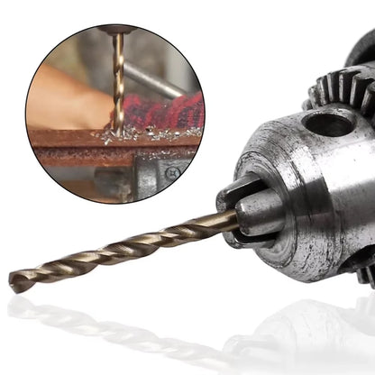 10pcs/set HSS M35 Cobalt Drill Bits 1-3mm for Metal/Stainless Steel - High-Speed Steel Cobalt Coated Drill Bits with Enhanced