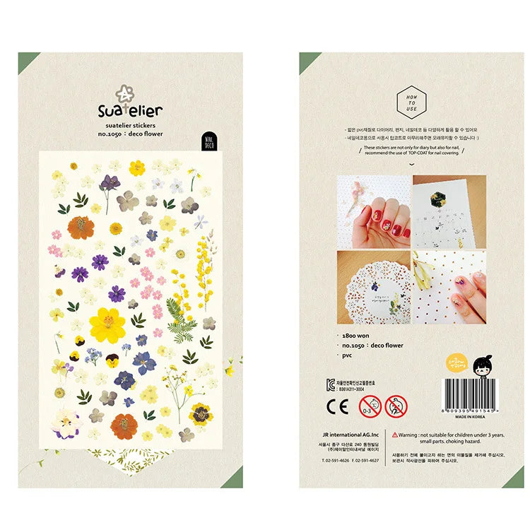 Korean Import Original Suatelier Daily Stickers Scrapbooking Diy Journal Stationery Sticker Decor Art School Supply - deco fl