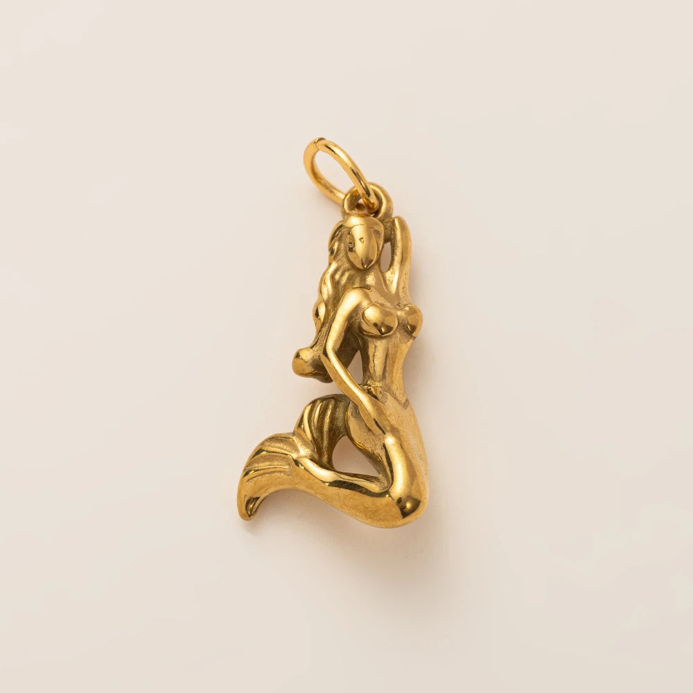 Animal Series Pendant Stainless Steel DIY Small Pendant Vacuum Plated 18K Gold Color Preserving Accessory in Furnace - mermai