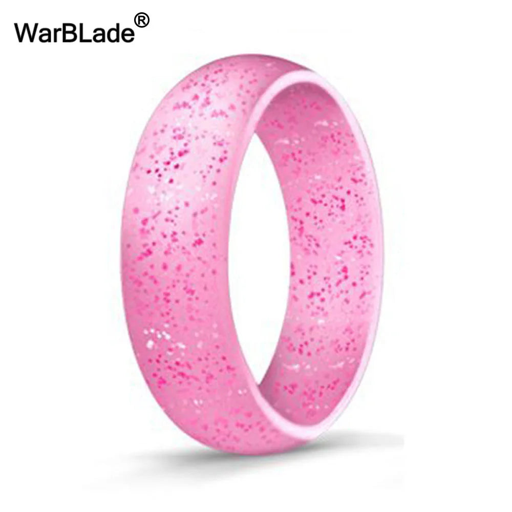 WarBLade 5.7mm Food Grade FDA Silicone Rings For Women Wedding Rubber Bands Hypoallergenic Flexible Silicone Finger Ring