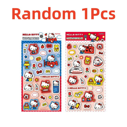Genuine Sanrio Hello Kitty Sticker Book Journaling Supplies Planner Scrapbooking Laptop Phone Deco Decals Girls Toys Gifts - 