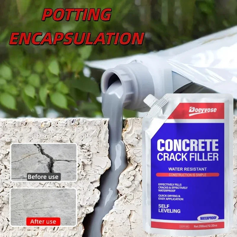 Elastic Gray Concrete Gap Sealant 350/500ML Anti-Aging Weatherproof Cement Floor Joint Repair Glue