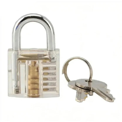 Locksmith Transparent Locks Pick Visible Cutaway Mini Practice View Padlock Hasps Training Skill For Furniture Hardware