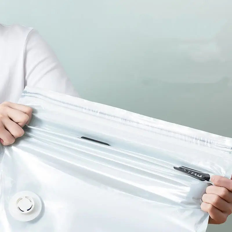 No Need Pump Vacuum Bags Large Plastic Storage Bags for Storing Clothes Blankets Compression Empty Bag Covers Travel Accessor